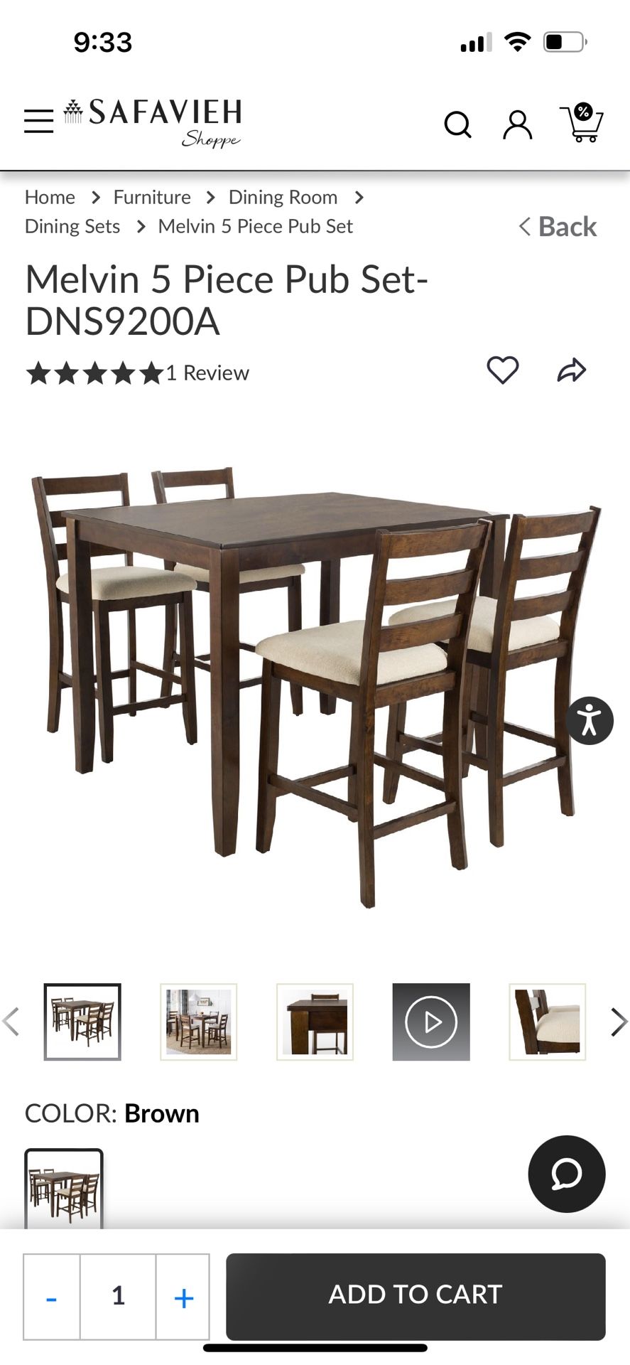 Dining Table & 4 Chairs