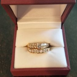 BEAUTIFUL WOMEN'S 14K DIAMOND WEDDING RING SIZE 7 1/2 TRADE