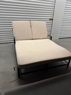 Sol 72 Outdoor Mulcahey 72" Long Reclining Double Chaise Sunbrella with Cushions