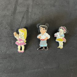 Disney Princess Toddler Pins Mini Lot Of 3