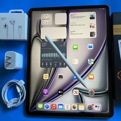 256GB Apple IPad Air 13” (Liquid Retina Display / M2 chip / 2024  model) with Pen, keyboard & Accessories 