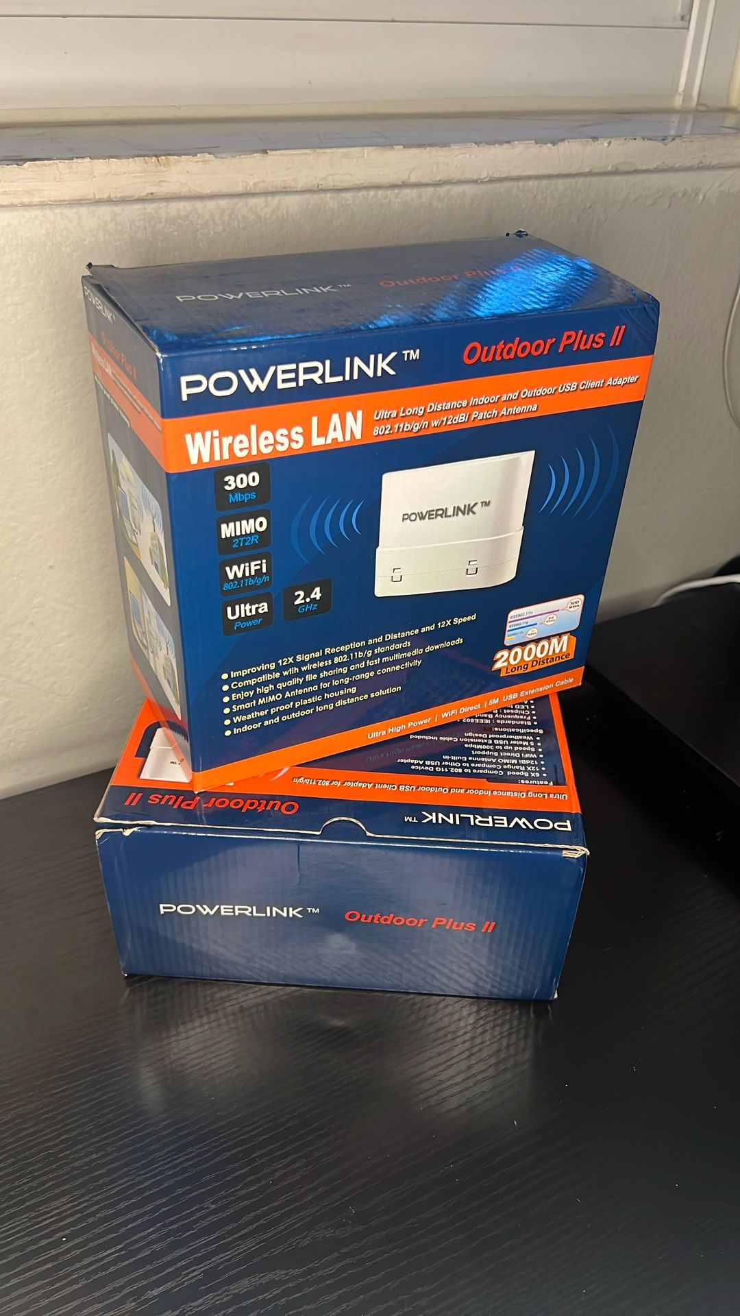 (10$ Each) Power Link Outdoor Plus 2 2000 M Long Distance 2.4 Ghz Wi-Fi Ultra 300 MbPS