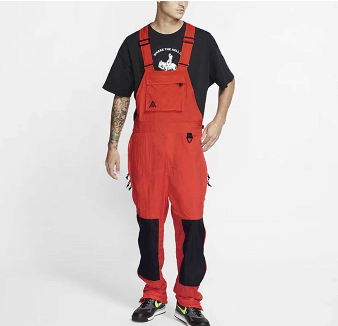 NikeLab ACG Woven Overalls Habanero red CD7630-634 Medium