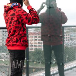 Red Bape Hoodie Size M For $300 Or $250 Pick Up Only !!!