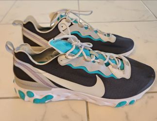 Nike React Element 55 'Black Aqua' Running Shoes Size 12 Mens