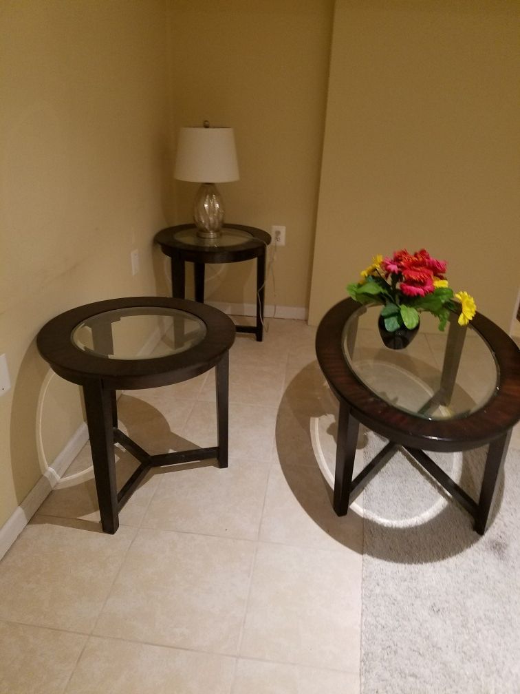 Sofa Table with two side Tables