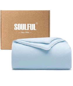 SOULFUL Cooling Comforter King Size Cooling Blanket LightGray 106"x90
