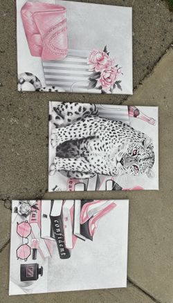 Leopard Canva Three-Piece Set