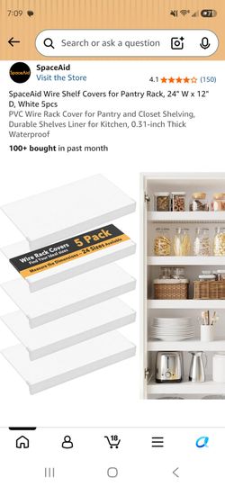 4 wire shelf covers