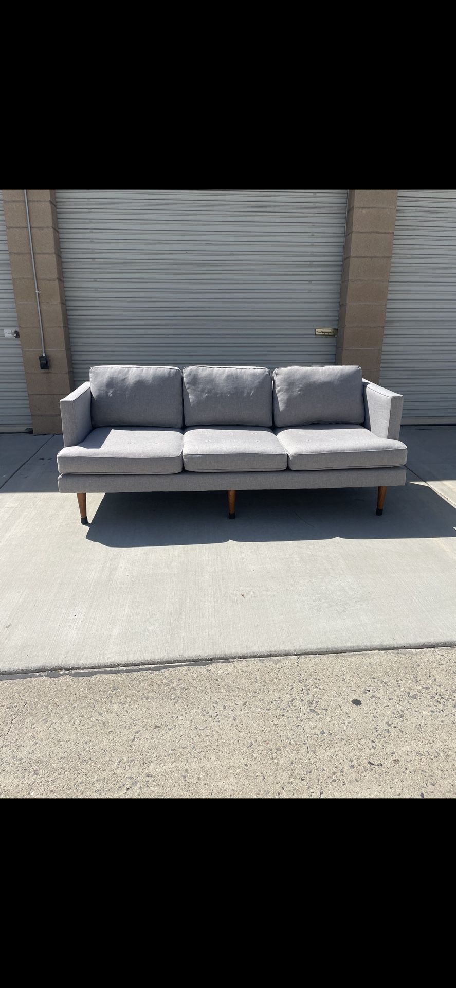 *Free Delivery* Modern Gray West Elm Couch Sofa
