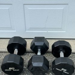 Single Dumbbells 55bls =$55, 75bls=$75 . 80bls=$85