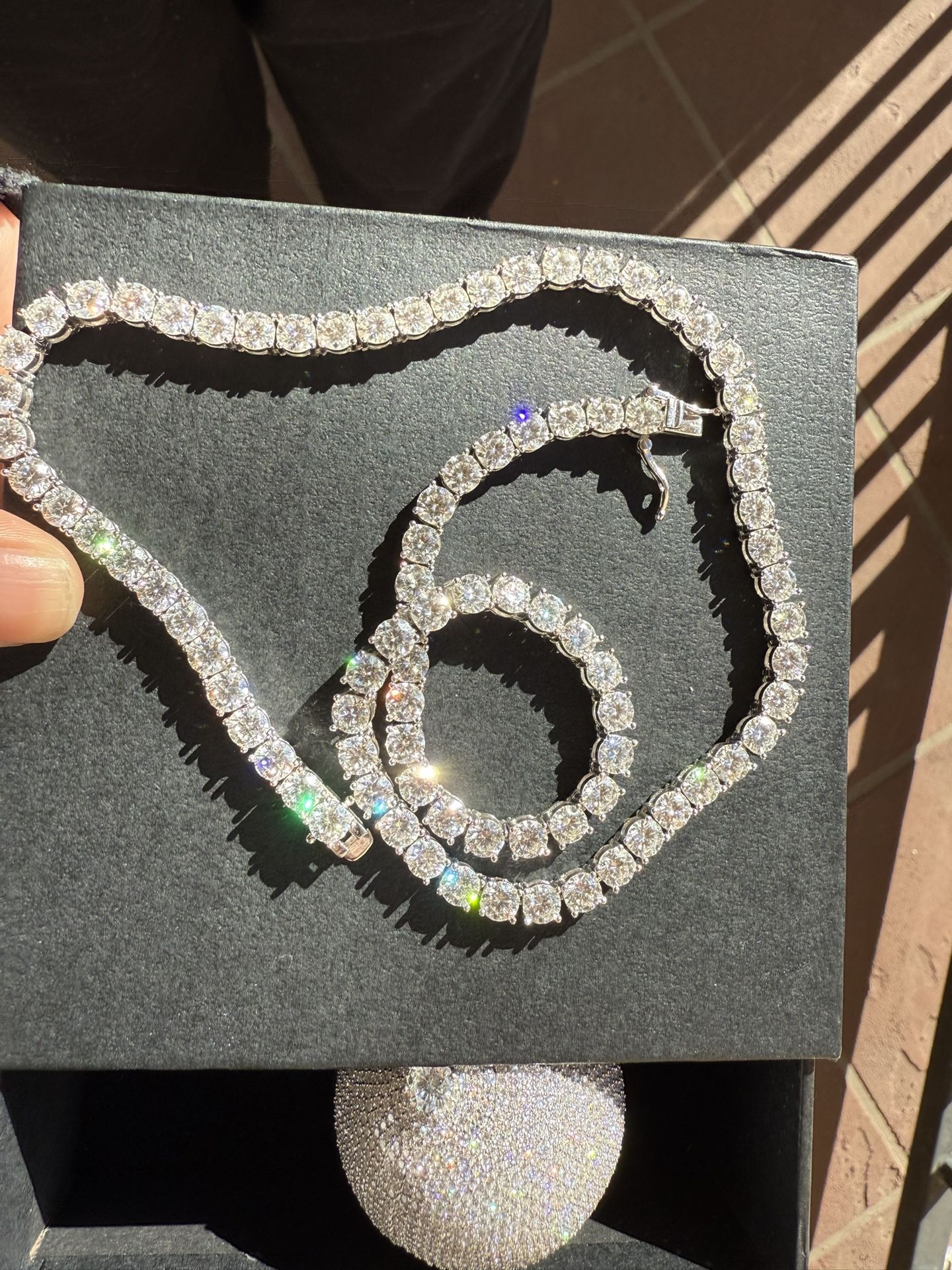 Lab Diamond Moissanite Tennis Chain 5MM Men’s Women’s