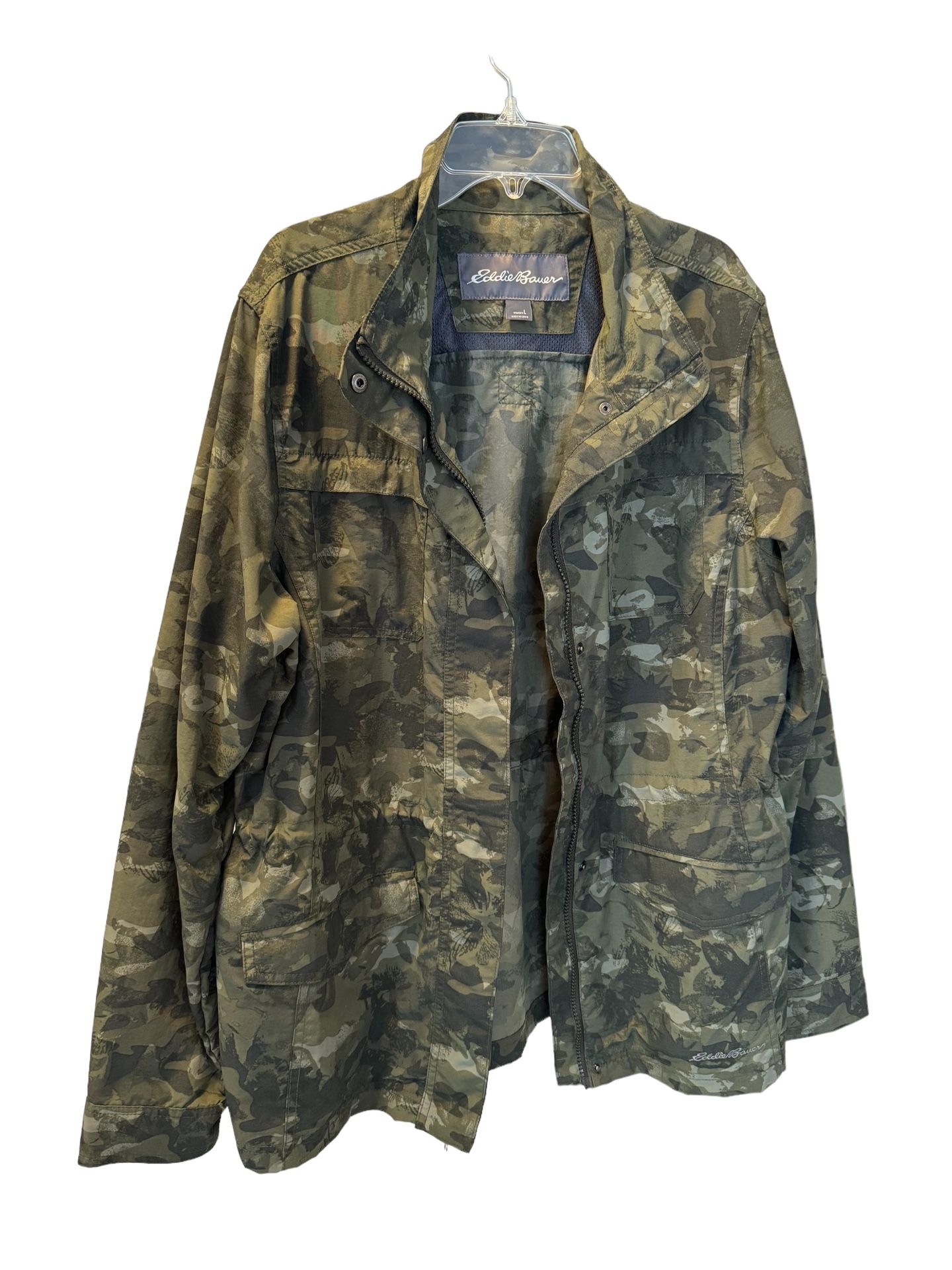 Eddie Bauer Windbreaker, Multiple Green, Women/Men L