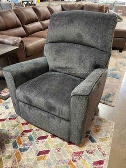 ROCKER RECLINER CHAIR, SLATE COLOR - [NEW] [EASY CARE FABRIC]