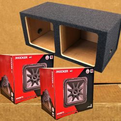 Kicker L7 Solo-Baric Bass Ported Box 2 x 15" Dual Voice Coil Subwoofers 3600 Watts L7R15 Package 🚨 Payment Options Available 🚨 No Credit Needed 🚨 