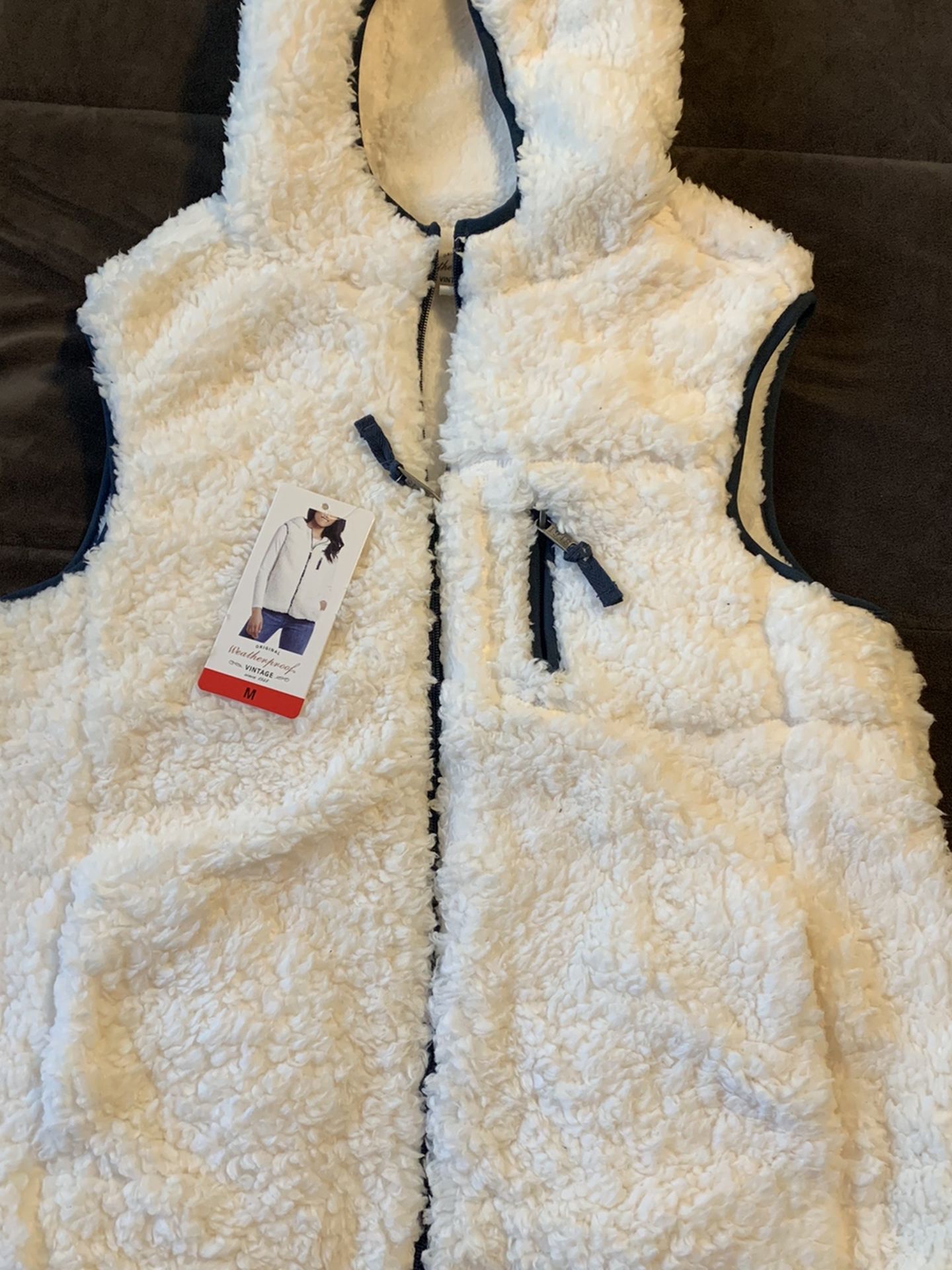 Off White Sherpa Vest Jacket