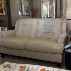 Leather Love Seat Man Cave 