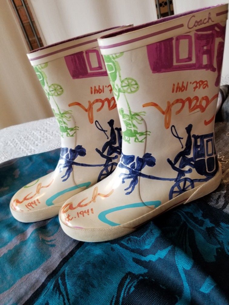 COACH rain Boots