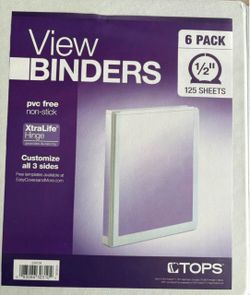 Binders 1/2”-125 sheets