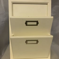 Pottery Barn Wall Daily System Cream/Ivory Letter Bin Sorter