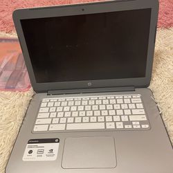 White Chromebook With Extra Keyboard Cord And Case 