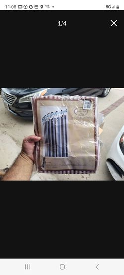 Brand-New In Original Packaging Malabar Bay By Jaye's Shower Curtain 100% Cotton