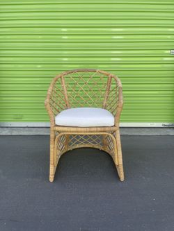 Serena and Lily | Set of Two Avalon Dining Chairs with Perennials Basketweave White Cushions