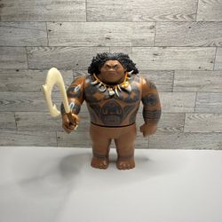 Disney MOANA Movie MAUI Demigod 10.5" Action talking Figure Doll With Hook Works
