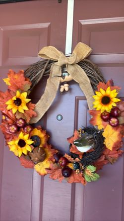 New!! Homemade 16 inch fall wreath