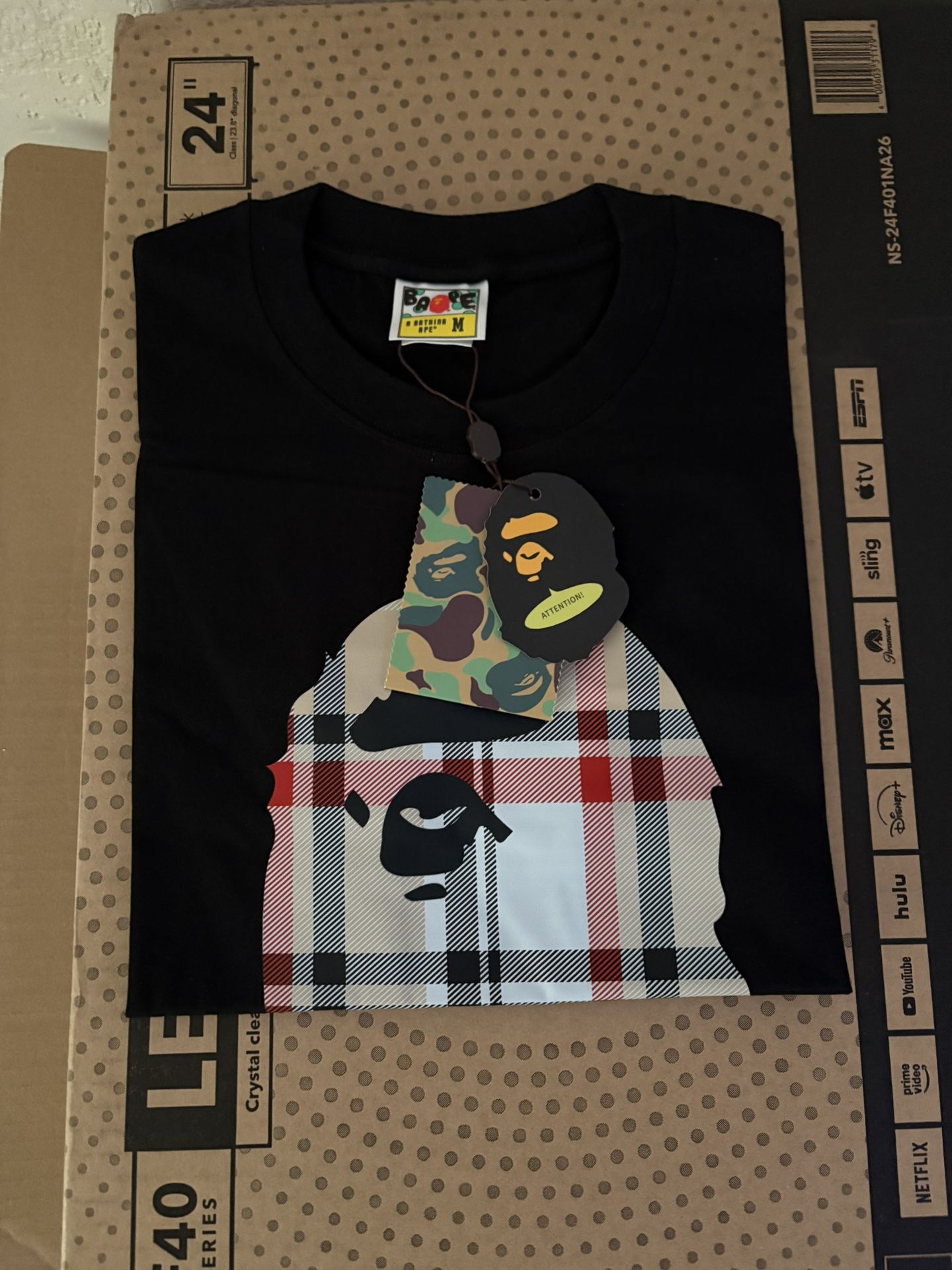 Bape X Burberry Size M