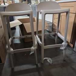 Lagoon Joyous Bar Stools – Modern Indoor & Outdoor Resin Seating (Set of 2)