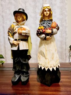 16" Pilgrims Thanksgiving , Fall Decor