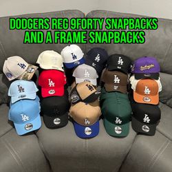 MLB New Era Los Angeles Dodgers multiple Colors Patch  Regular And A FRAME 9forty Snapbacks Hats Caps 
