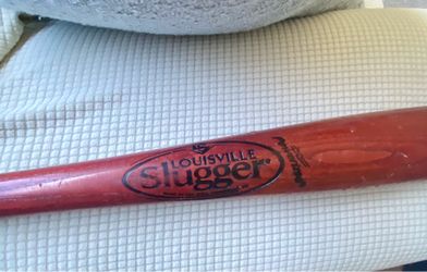 Wooden pro stock Slugger baseball bat