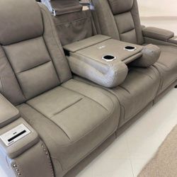 THE MAN-DEN GRAY POWER RECLINING SOFA