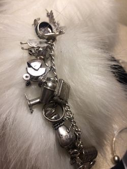 Sterling charms bracelet