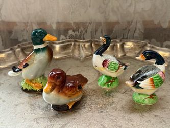Vintage Goebel Mallard Ring Neck Ducks & Japan Geese Salt & Pepper Shaker Sets