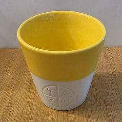NEW Starbucks TAZO Tea Yellow Slanted Bone China Mug