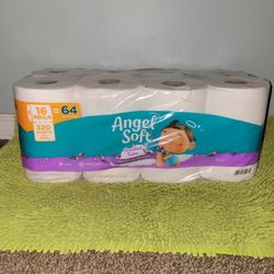 Angel Soft 16 Rolls Toilet Paper Fresh Lavender 