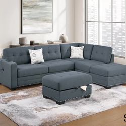 Sectional Sofa With Ottoman Storage