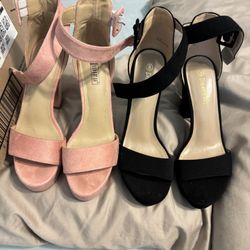 3 Pairs Of Heels Size 8 New And Worn Once Size 8