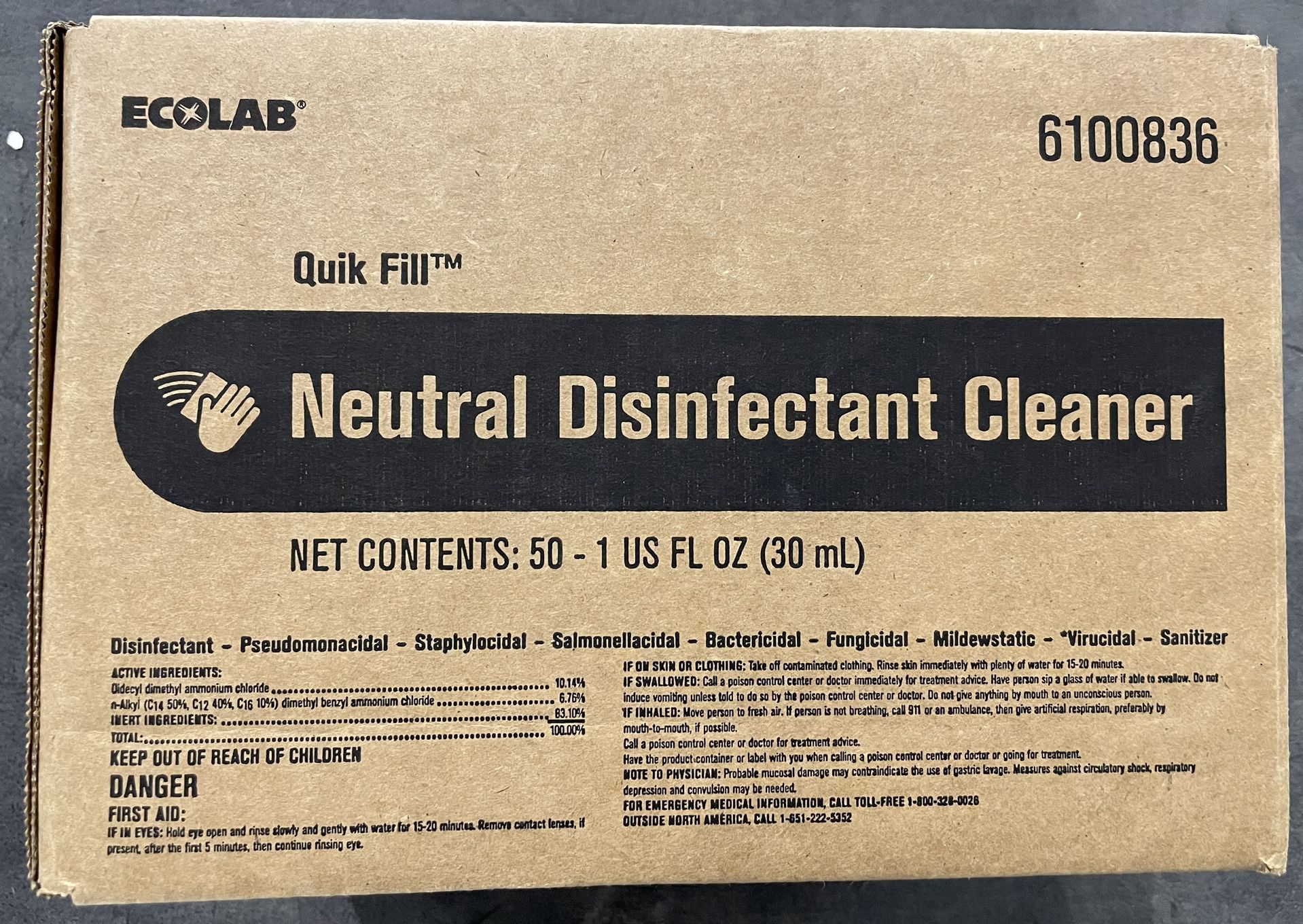 Ecolab Neutral Disinfectant Cleaner
