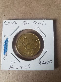 EURO 50 CENT COIN 2002