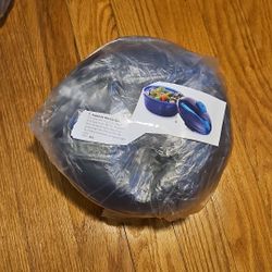 Tupperware Salad on the Go Set Bowl Utensils Condiment Cup Blue NIP