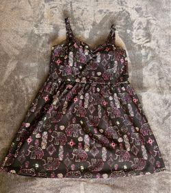 Juniors No Boundaries Elephant Tribal Print Skater Dress XL 15-17