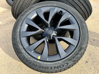 BRAND NEW 2025 Tesla Model X 20" Cyberstream Gunmetal Continental TIRES SENSORS