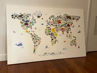 Nursery Animal Art Print on Canvas