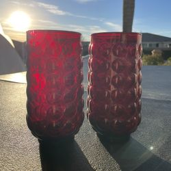 Vintage Anchor Royal Bubble Glass Cups #53