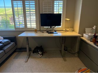 Herman Miller Sit/Stand Desk laminate top silver base