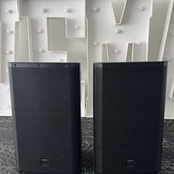 Electro-Voice ZLX G2 Speakers (Pair) + Stands — Like New
